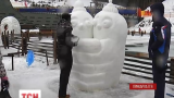 На туристическом курорте "Буковель" в четвертый раз состоялся фестиваль снежных скульптур