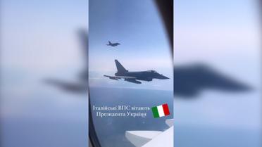 Зеленського в Римі зустріли винищувачі ВПС Італії