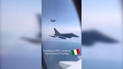 Зеленского в Риме встретили истребители ВВС Италии