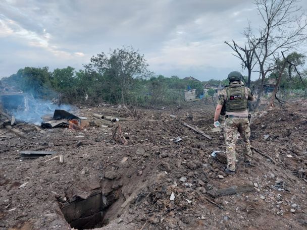 Ракетний удар по Костянтинівці. / © facebook/Павло Кириленко