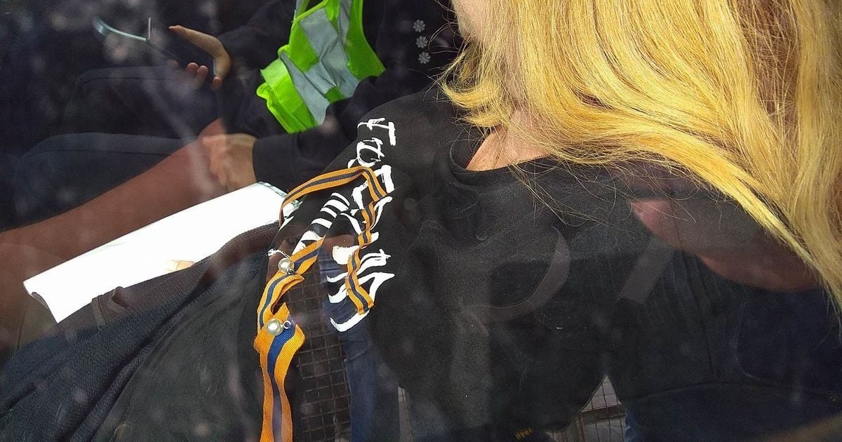 Перед початком ходи у столиці затримали Олену Бережну за заборонену символіку