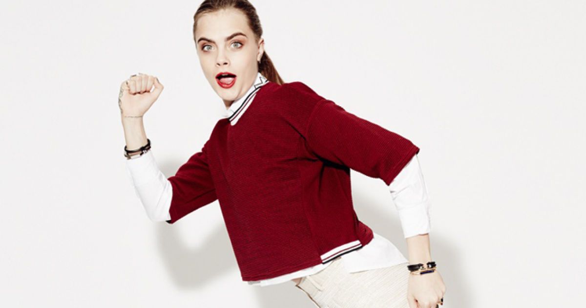 Кара Делевинь в рекламе праздничного лукбука бренда Penshoppe