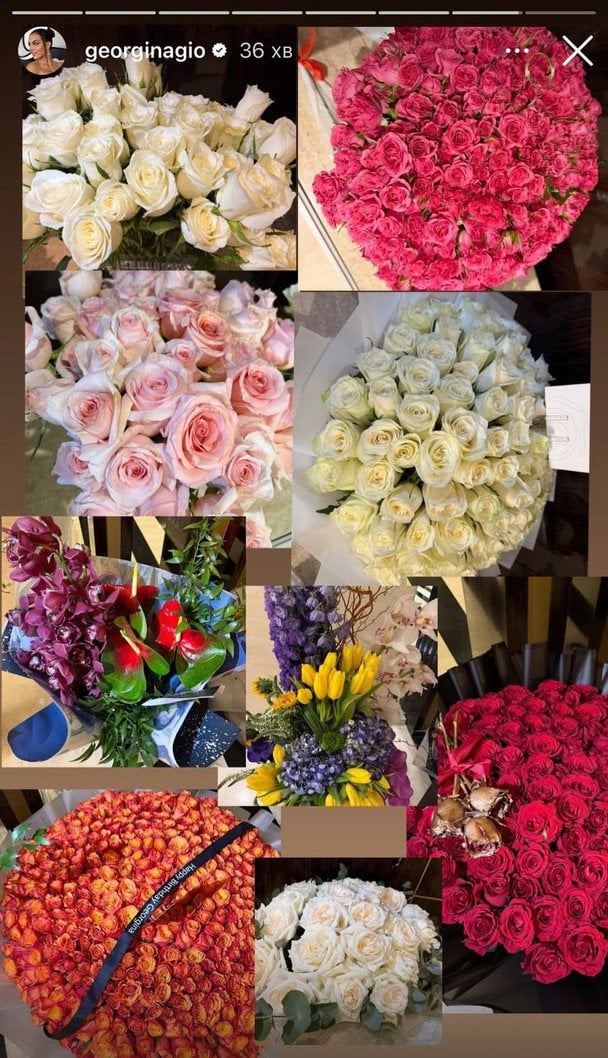 Квіти для Джорджини Родрігес у день її народження / © Instagram Джорджини Родрігес