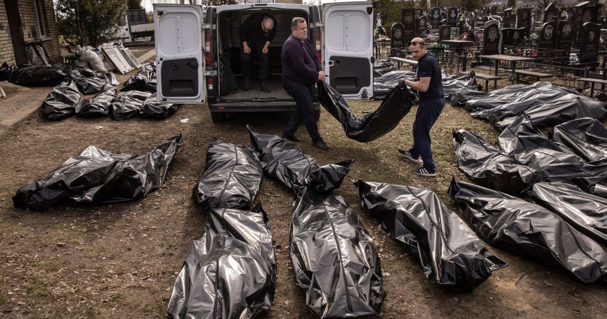 Тела погибших во время российской оккупации в Буче