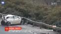 Грузовик снес припаркованный на дороге электрокар за несколько секунд после того, как водитель вышел из него