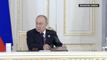 Путін не зміг контролювати своє лице 