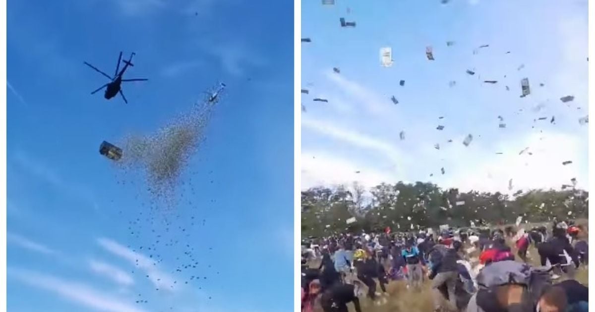 У Чехії скинули мільйон доларів із гелікоптера