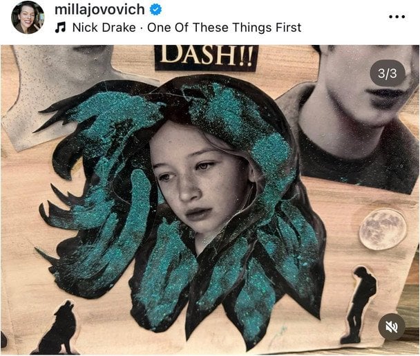 Мілла Йовович зробила для доньки листівку