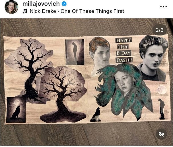 Мілла Йовович зробила для доньки листівку