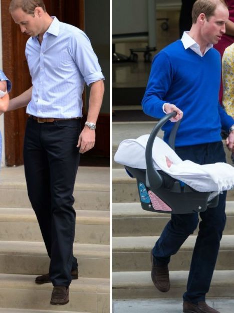 День выписки герцогини Кэтрин в 2013 году с принцем Георгом и в 2015 с новорожденной принцессой Кембриджской / © Getty Images