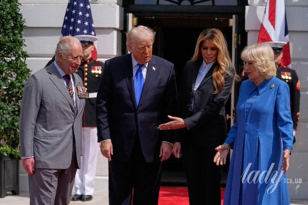 Король Чарльз, королева Камилла, Дональд и Мелания Трамп / © Associated Press