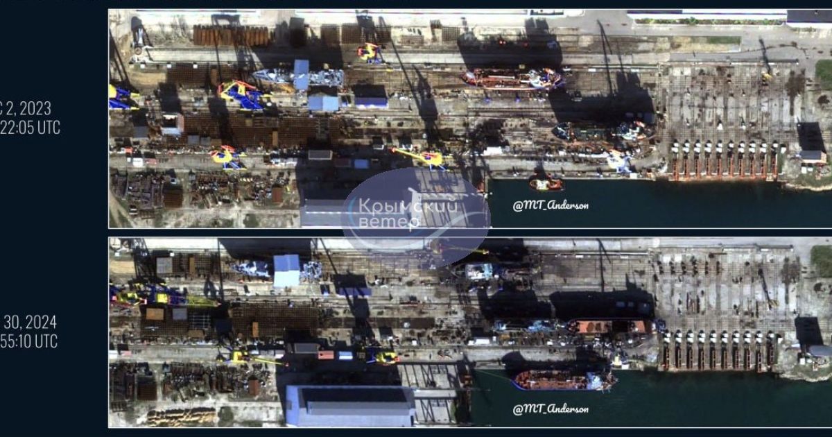 Підбитий Україною російський ракетоносій "Аскольд"