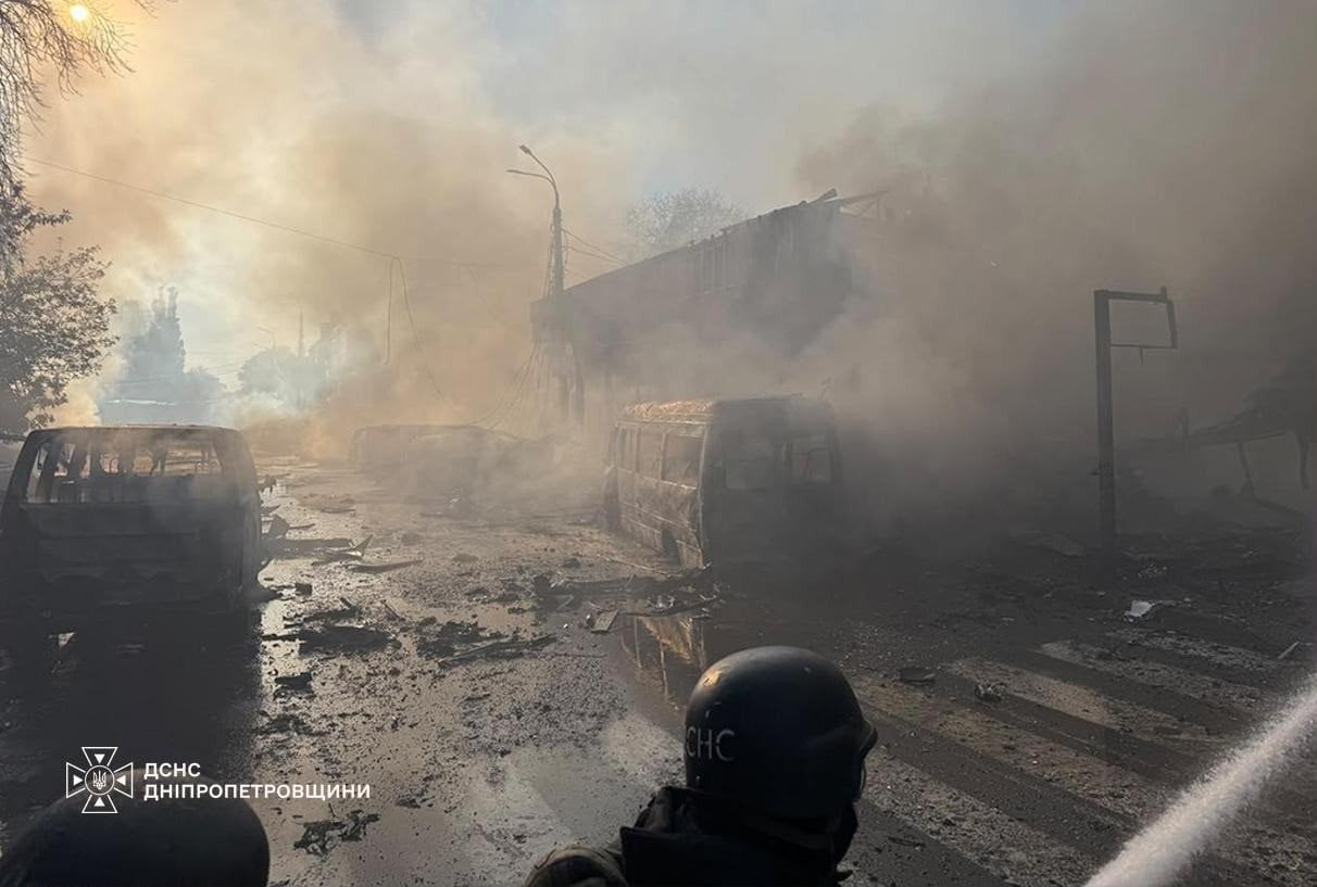 Атака РФ на Павлоград / © ГСЧС Украины