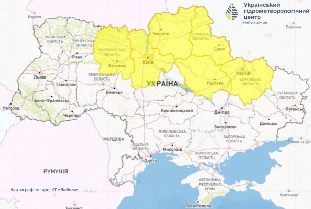 Попередження про небезпечні метеорологічні явища 19 квітня. / © Укргідрометцентр