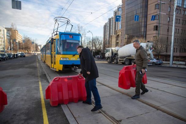Віталій Кличко на Дегтярівському шляхопроводі