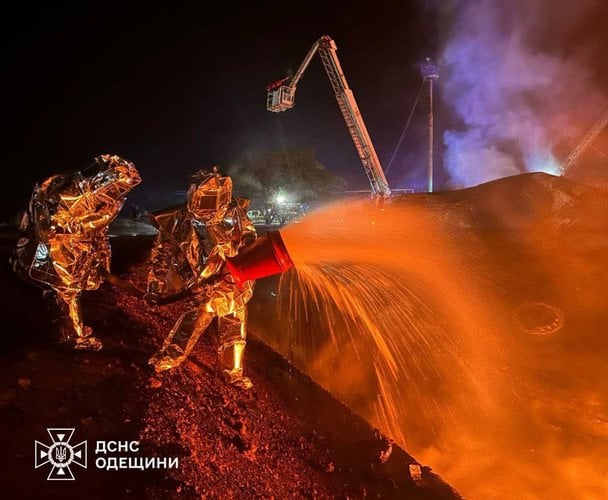 Fire in Odesa region after Russian attack on August 20