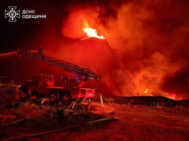 Fire in Odesa region after Russian attack on August 20