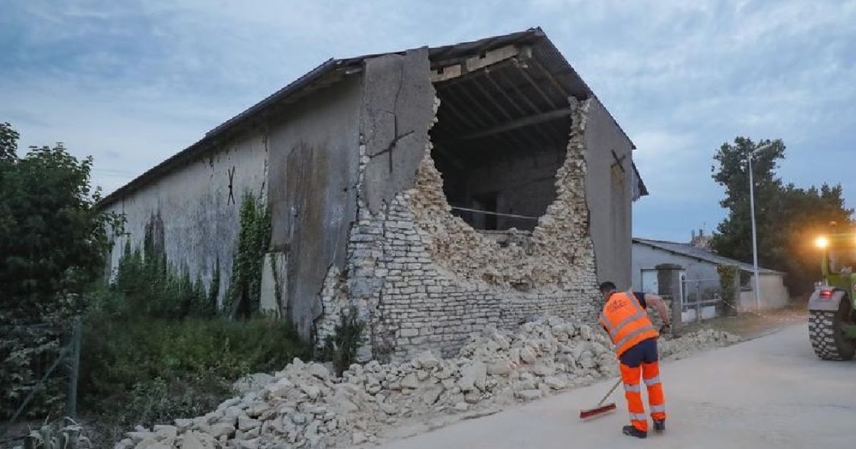 На південному заході Франції землетрус призвів до руйнування деяких будівель