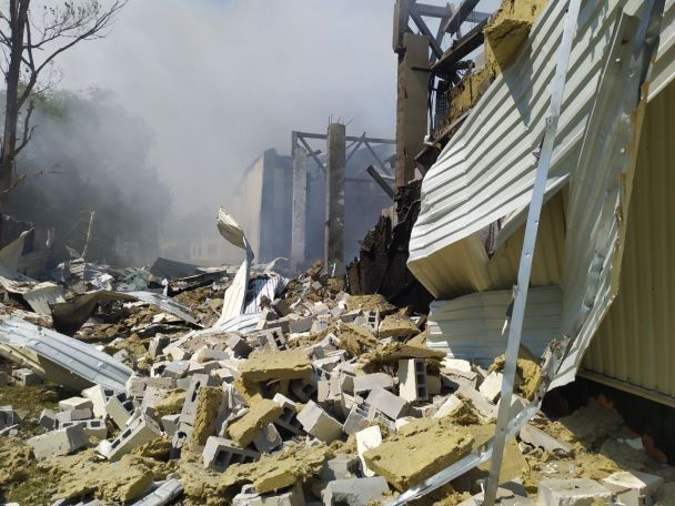 Ворог вдарив по Харкову та Люботину 15 ракетами / © Facebook/Володимир Зеленський