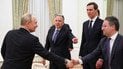 Владимир Путин, Стив Уиткофф, Джаред Кушнер и Джош Грюнбаум на встрече в Москве 22 января