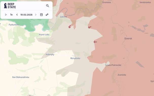 Просування ворога у Різниківці / © Deepstatemap