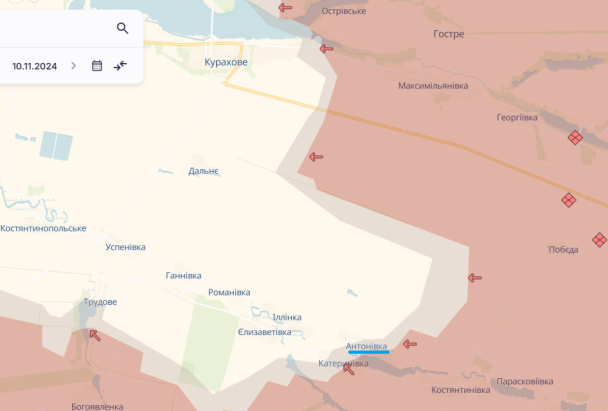Антоновка на карте / © Deepstatemap