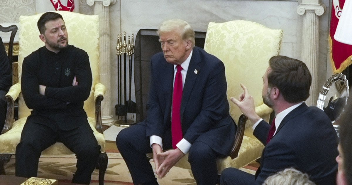 Володимир Зеленський, Дональд Трамп і Джей Ді Венс.