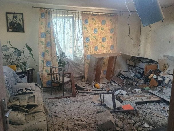 Зруйнований російським дроном житловий будинок у Польщі
