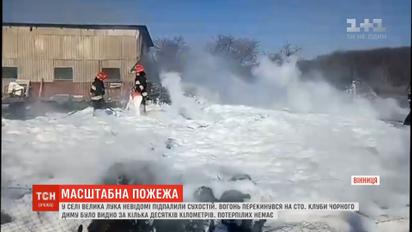 Крупный пожар произошел под Винницей