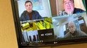 Нардеп Николай Тищенко на видеосвязи во время судебного заседания