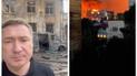 Глава Львовской ОВА Максим Козицкий и разрушения во Львове в результате атаки 4 сентября/Коллаж