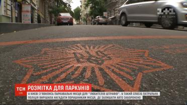 Патрульные инициировали оригинальную разметку для любителей оставлять свое авто в неположенных местах