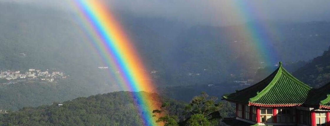 На Тайване 4-кратная радуга висела в небе рекордные девять часов