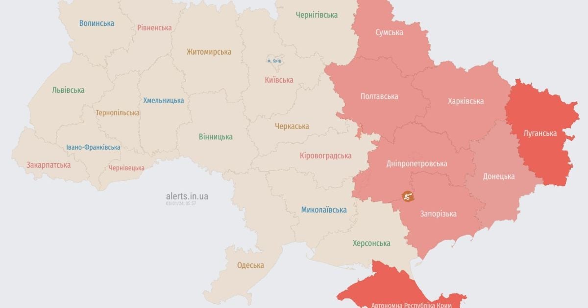 Часть Украины "покраснела"