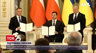 Литва і Польща вважають, що Україна заслуговує на статус країни-кандидата у члени ЄС