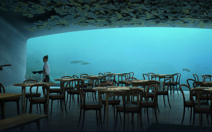 Перший підводний ресторан Європи з панорамним вікном зводять у Норвегії