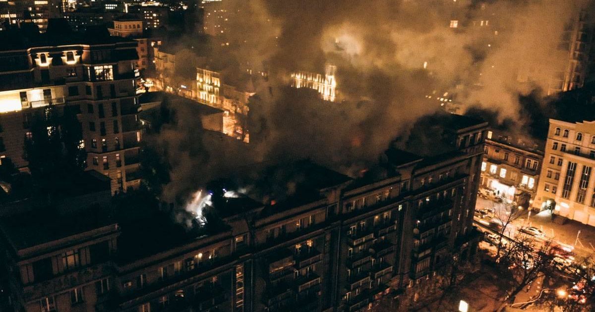 пожежа будинку в Києві_6 / © ГУ ДСНС у Києві