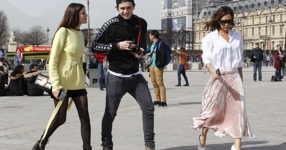 Соня Бен Аммар,Виктория Бекхэм и Бруклин Бекхэм