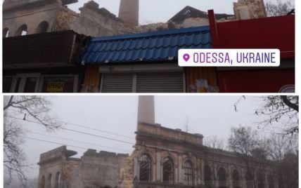 В центре Одессы обрушилось здание бывшей фабрики мороженого: появились фото и видео