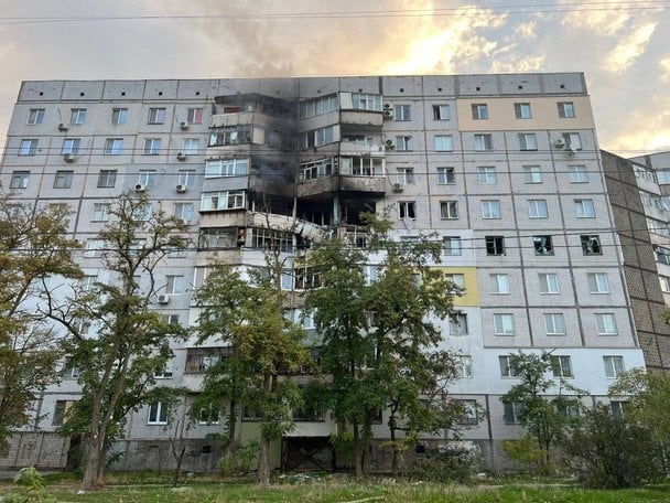 Наслідки ворожого удару / © Голова Херсонської ОВА Олександр Прокудін.