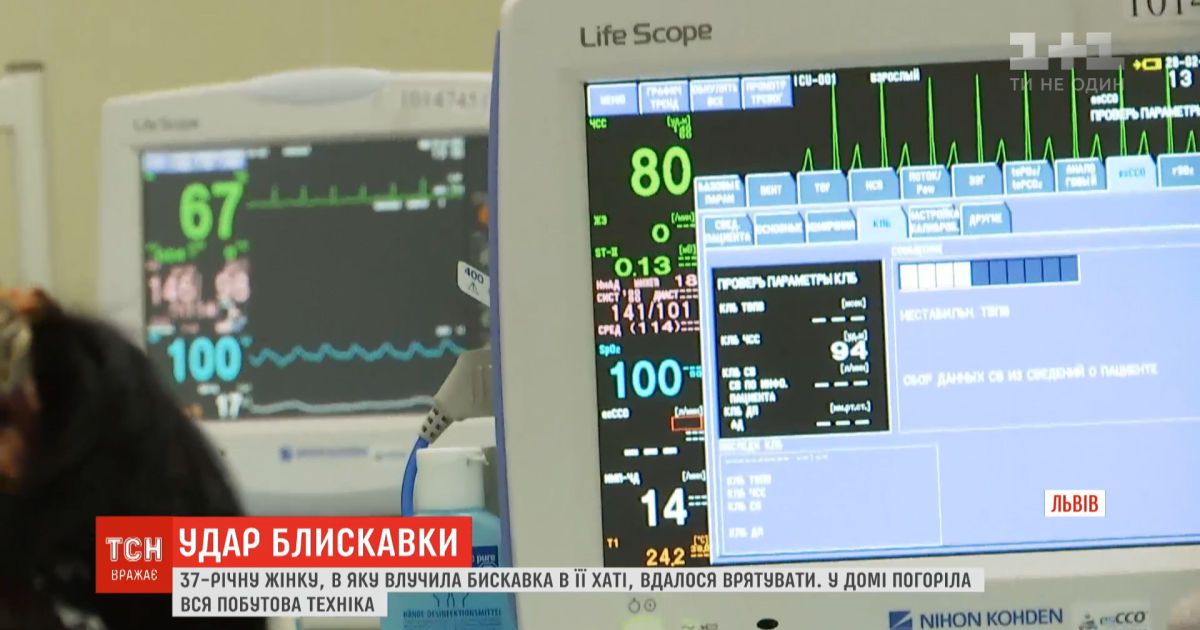 Во Львовской области молния попала в женщину в ее доме