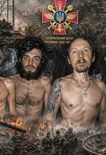 Истощенные жаждой и голодом военнослужащие 14 ОМБр