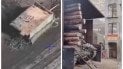 Російський танк з дерев'яною бронею / Скриншот з відео