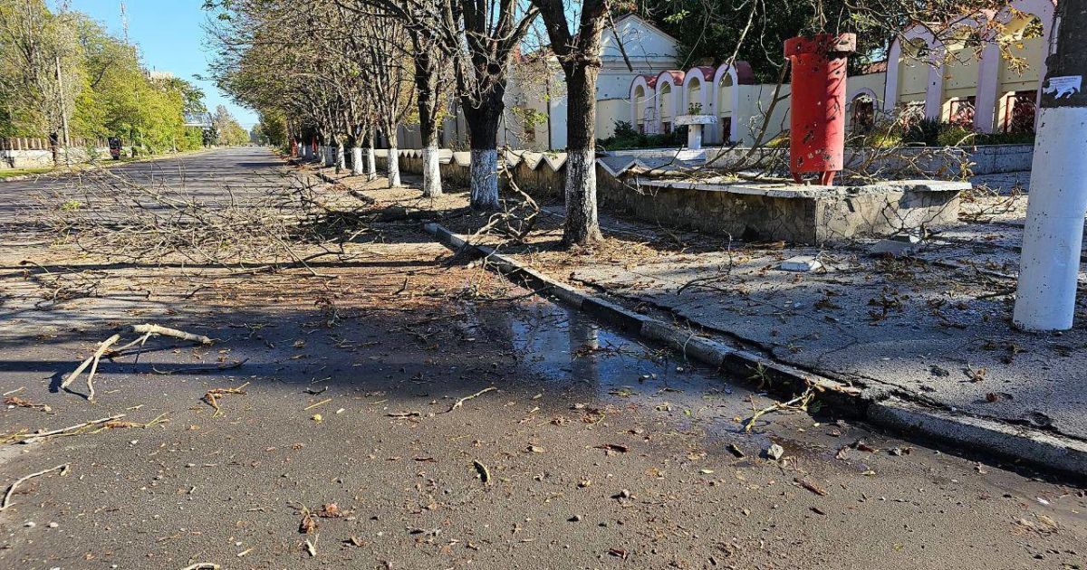 Последствия удара по Херсону 17 октября