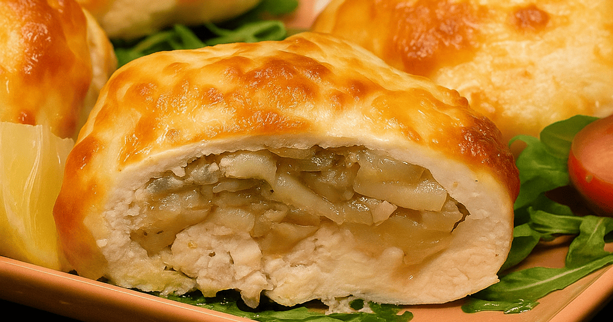 Фаршированное куриное филе с грибами instagram.com_appetizing.tv