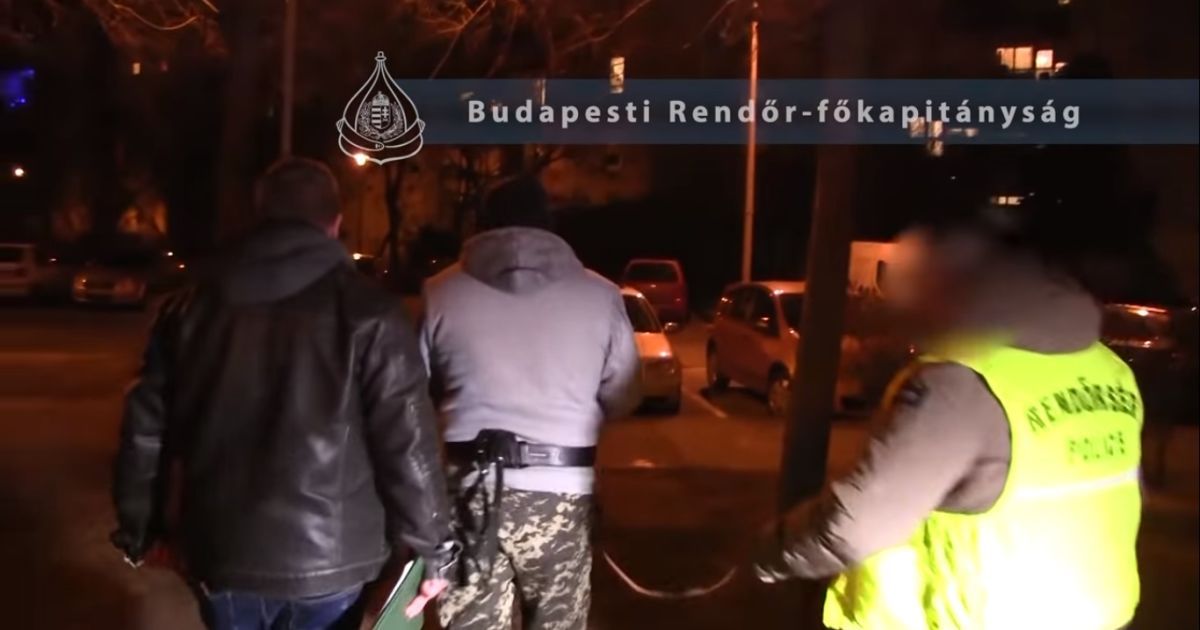 скриншот с видео/PoliceHungary
