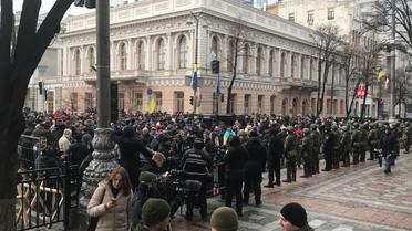 кордон під Радою після звільнення Саакашвілі / © ТСН.ua