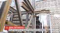 В Днепре конструкцию общежития, которое едва не ушло под землю, укрепили металлическими балками