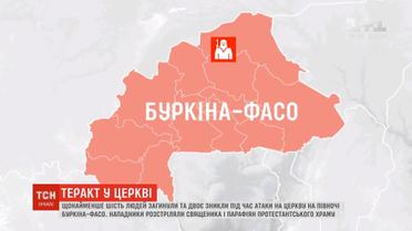 Щонайменше шість людей загинуло під час нападу на церкву у Буркіна-Фасо