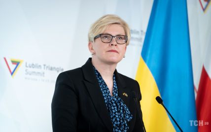 Премьер-министр Литвы появилась на саммите с украинским флагом на груди